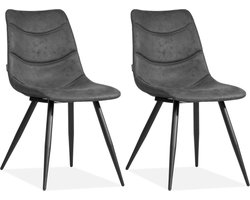 Stoel Crazy - Antraciet (set van 2 stoelen)