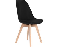 Stoel DKD Home Decor 48 x 56 x 83 cm Schuim Zwart Beukenhout