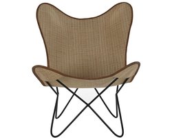 Stoel DKD Home Decor Metaal Rotan (74 x 78 x 92 cm)