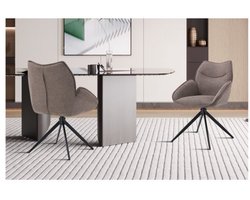 Stoel - Draaibaar - Stof – Peper