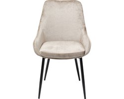 Stoel East Side fluweel beige 52cm Kare Design