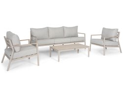 Stoel en Bank Loungeset 5 personen Aluminium Taupe Lifestyle Garden Furniture Verano