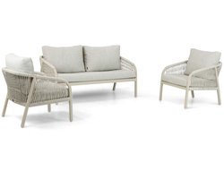 Stoel en Bank Loungeset 5 personen Aluminium/rope Taupe Lifestyle Garden Furniture Biagio