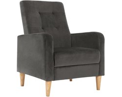 Stoel - Fauteuil - Lounge Stoel - Fauteuil Woonkamer - Gevoerde Zitting - Armleuningen - Hoge Rug.