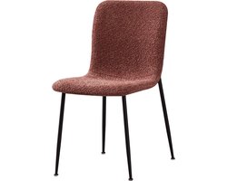 Stoel James Roze - Bouclé - Set van 2 - Zithoogte 47.5 cm - Zitdiepte 40 cm