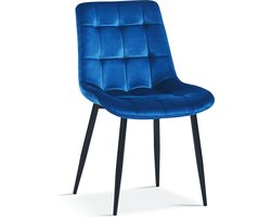 Stoel 'Juta' Fluweel Blauw