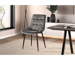 Stoel 'Juta' Fluweel Taupe (per stuk)