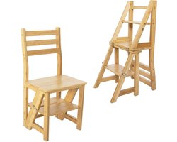 stoel kan worden opgevouwen tot keukentrap