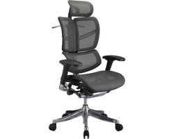 Stoel - KantoorStoel - Comfort - Ergonomisch - Grijs - 128x45x70