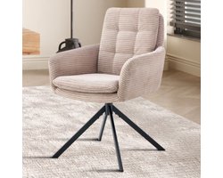 Stoel Luna | 61 x 67 x 92 cm | Zandkleur - Set van 2