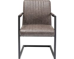 Stoel met armleuning Cantilever Thamos bruin Kare Design