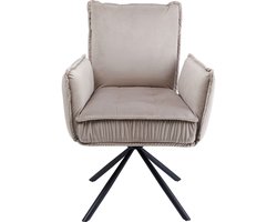 Stoel met armleuning Chelsea Grijs Kare Design