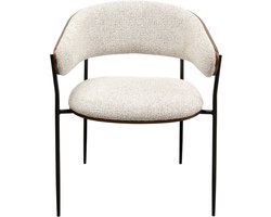 Stoel met armleuningen Cindy walnoot Kare Design