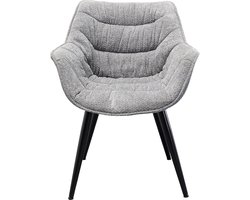 Stoel met armleuningen Thelma Melange grijs Kare Design