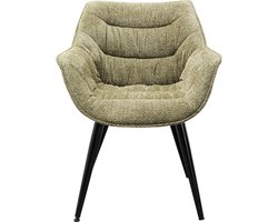 Stoel met armleuningen Thelma Melange groen Kare Design