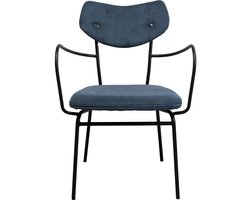 Stoel met armleuningen Viola blauw Kare Design