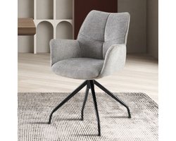 Stoel Moral | 63 x 62 x 86 cm | Grijs - Set van 2