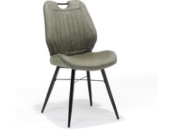 Stoel Olivier Groen - Stof - Set van 4 - Zithoogte 52 cm - Zitdiepte 44 cm