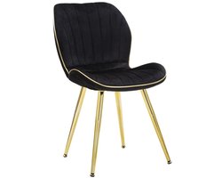 Stoel Paris Chair Space Black/gold Set 2 Pz 46×58×77 cm