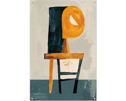 Stoel posters - Meubel tuinposter - Tuinposter Lamp - Buiten poster - Schutting poster - Tuinschilderij tuinposter 80x120 cm