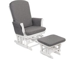 Stoel Quax Gliding Chair met Voetenbank Wit/Linen Grey