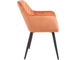 Stoel | SCHOTTEN | fluwelen baksteen | Afmetingen: 56x60x84cm | 860534