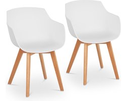 Stoel - set van 2 - tot 150 kg - zitting 41 x 40 cm - wit - Fromm & Starck