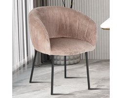 Stoel Sill | 57 x 62 x 79 cm | Zandkleur - Set van 2