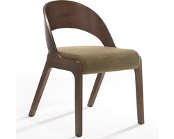 Stoel Ulrike - walnoot/bruin - Emob - Zitmeubelen - Bruin - Fineer; Hout - Zitmeubelen -