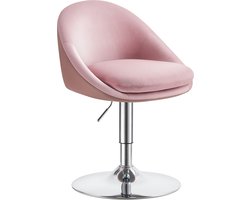 Stoel verstelbaar – Met rugleuning en onderstel pastelroze