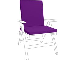 Stoel Zitkussen voor Tuin - Hoge Rug Tuinkussen - Zitkussen Ergonomisch - Tuinstoelkussens met Lint - Buiten Tuin Stoelkussen - Zitkussens 44cm x 100cm
