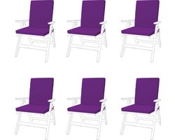 Stoel Zitkussen voor Tuin - Hoge Rug Tuinkussen - Zitkussen Ergonomisch - Tuinstoelkussens met Lint - Buiten Tuin Stoelkussen - Zitkussens 44cm x 100cm