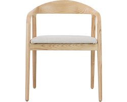 Stoelen 'Claire' Essenhout Stof Ote Milan 103 Beige - Set van 2