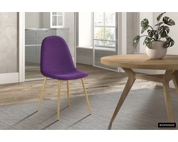Stoelen - Zaza Home - Set van 2 - Paarse - Modern