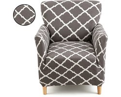 Stoelhoes – Elastische stoelhoes – Geschikt voor fauteuils/relaxstoelen – Afneembare stoelhoes – Elastische bankhoes met armleuningen – Hoes voor banket-/leesfauteuils – Geschikt voor bureaustoelen, eetkamerstoelen, kaptafelstoelen en keukenstoelen