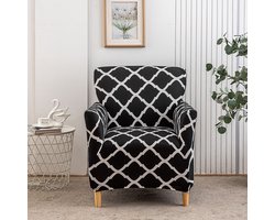 Stoelhoes – Elastische stoelhoes – Geschikt voor fauteuils/relaxstoelen – Afneembare stoelhoes – Elastische bankhoes met armleuningen – Hoes voor banket-/leesfauteuils – Geschikt voor bureaustoelen, eetkamerstoelen, kaptafelstoelen en keukenstoelen