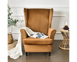 Stoelhoes Fauteuil - Meubelbeschermer - Woonkamer Decoratie - Opgewaardeerd 2-in-1 ontwerp - 2 delige set - Camel