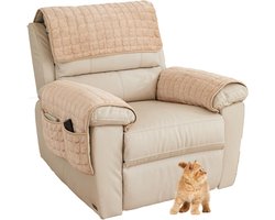 Stoelhoes met Zakken - Fauteuilbeschermer Bankovertrek - Meubels Beschermen - Antislip Flanel - Universeel - Type 6