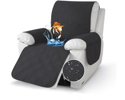 Stoelhoes voor ontspanningsbanken, 1-zits tv-fauteuil met armleuningen, fauteuil hoes met zakken, waterdichte antislip meubelhoes voor bank, stoel