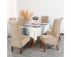 Stoelhoezen 6 stuks - Stoelhoezen eetkamerstoelen - stoelhoezen stretch