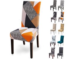 Stoelhoezen, 6 stuks stretch, afneembare en wasbare moderne eetkamerstoelhoes