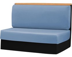 stoelhoezen set 2 stuks: elastische camper-kussenhoezen voor camper eettafelbank, hoogwaardige bekleding met frisse uitstraling, geschikt voor aanhangwagen en camper (blauw)