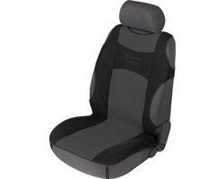 Stoelhoezen set auto - universele autostoelhoezen - 5 stoelen - Zwart grijs - met hoofdsteun hoes