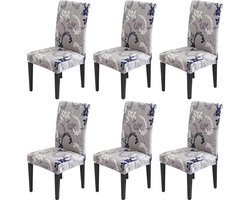 Stoelhoezen Set van 4 of 6 stretch stoelhoezen voor eetkamerstoelen, afneembare wasbare stoelen bescherming decoratie stoelhoes voor hotel, ceremonie, banket, keuken, restaurant, huis, bruiloft, feest