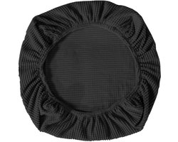 Stoelhoezen - Stoelhoezen Stretch - Stoel Hoes - Polyester - Verwijderbare en wasbare stoelbeschermer - Stoelhoes - Matig zacht - Dun en ademend - Wasmachine bestendig - Eén maat past iedereen - Zwart
