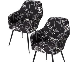 Stoelhoezen, Stretch Stoelhoes, Set Van 2, Stoelhoezen, Schommelstoelen Met Armleuningen, Afneembare Beschermhoes Voor Bureaustoelen, Eetkamerstoelen, Kaptafel, Stoel, Keukenstoelen