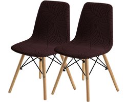 Stoelhoezen voor eetkamerstoelen - Modern en Stijlvol - 2 Stuks - Bruin
