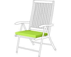 Stoelkussen - Waterbestendige Tuinkussens voor Binnen en Buiten - Zitkussen met Lint - Kussens voor Tuinstoel