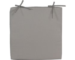 Stoelkussens voor binnen- en buitenstoelen in de kleur grijs 40 x 40 cm - Tuinstoelen kussens