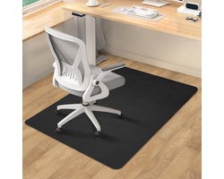 Stoelmatten voor op kantoor - Stoelmatten voor op kantoor voor hardhouten vloeren en tegelvloeren - Rechthoekige vloerbeschermers - Stoelmatten voor op kantoor - Voor rolstoelen - Zelfklevend - Antislip vloerbeschermers - Zwart - 47" x 35"
